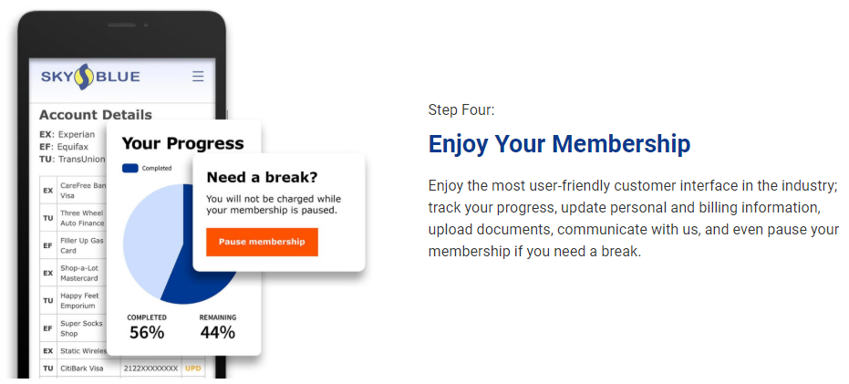 sky_blue_credit_repair_review_membership_benefits_pause_membership_billing_information_contact_us sky blue credit repair review membership benefits pause membership billing information contact us
