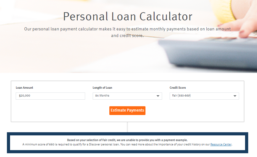 discover personal loans for bad credit or fair credit discover personal loan calculator for bad credit or fair credit
