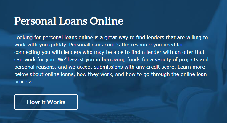PersonalLoans.com Online how it works PersonalLoans.com Online how it works