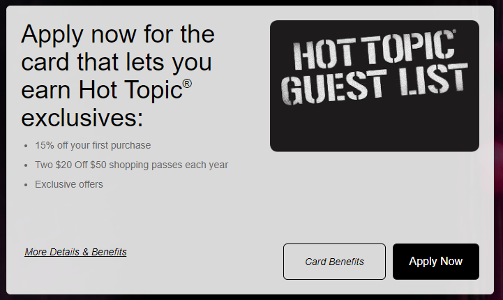 can you use hot topic credit card at boxlunch reddit