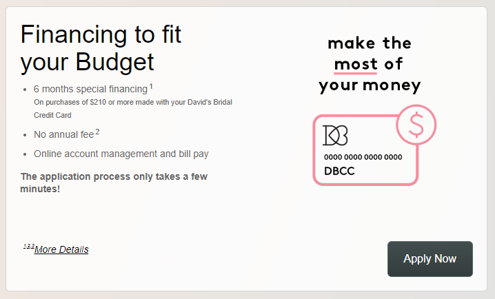David's bridal shop pay online