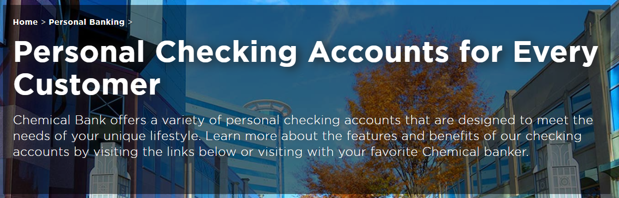 chemical bank checking account chemical bank personal checking account